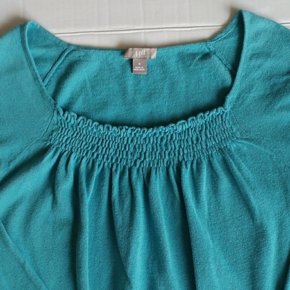 J Jill Gathered Neck Lagenlook 3/4 Sleeve Sweater S - Picture 2 of 4
